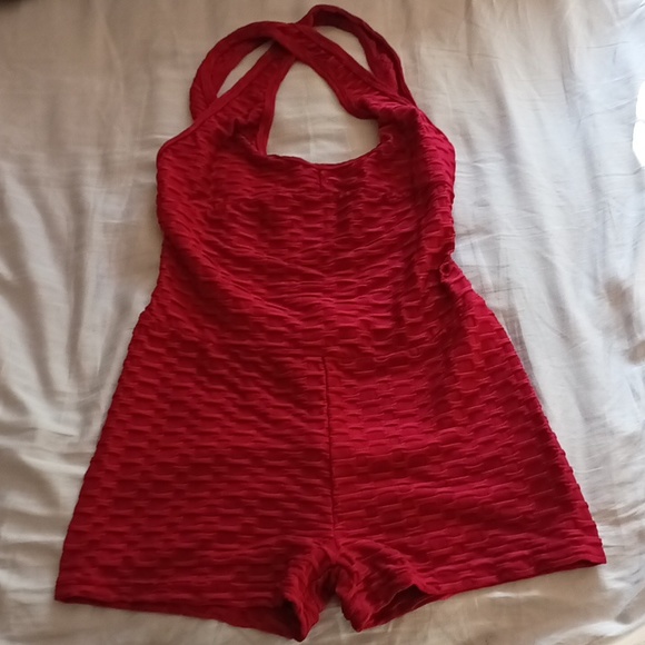 Shein red jumpsuit size 4 - Picture 1 of 5